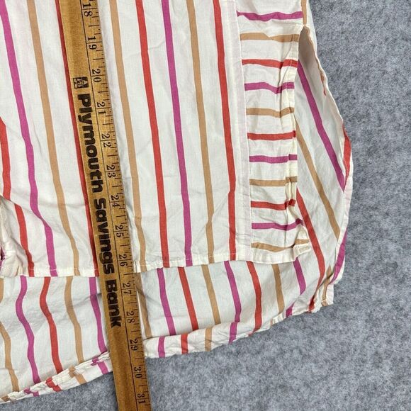 Pilcro Anthropologie Painter Buttondown Shirt Top Womens S Striped Oversized - Picture 10 of 13